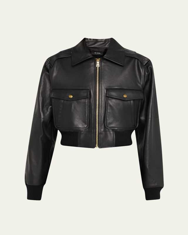 Cropped Leather Jacket